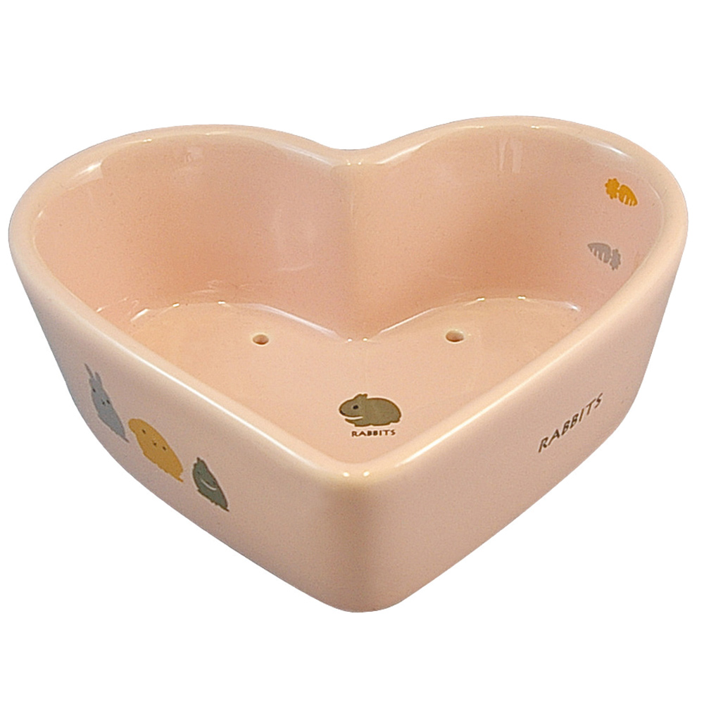 うさぎのハート型コーナー食器