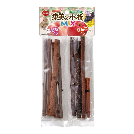 果実って小枝 もも×りんごミックス