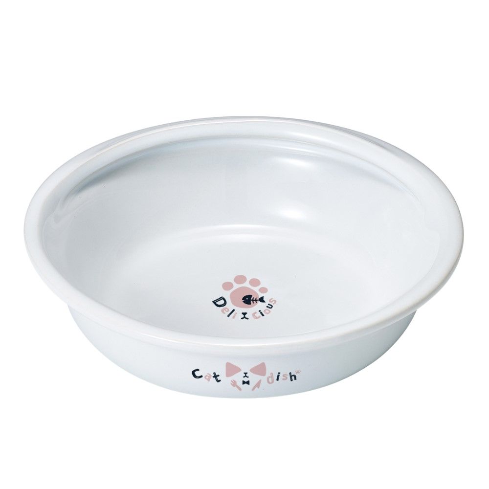 こぼれにくい陶製食器にゃんこ用