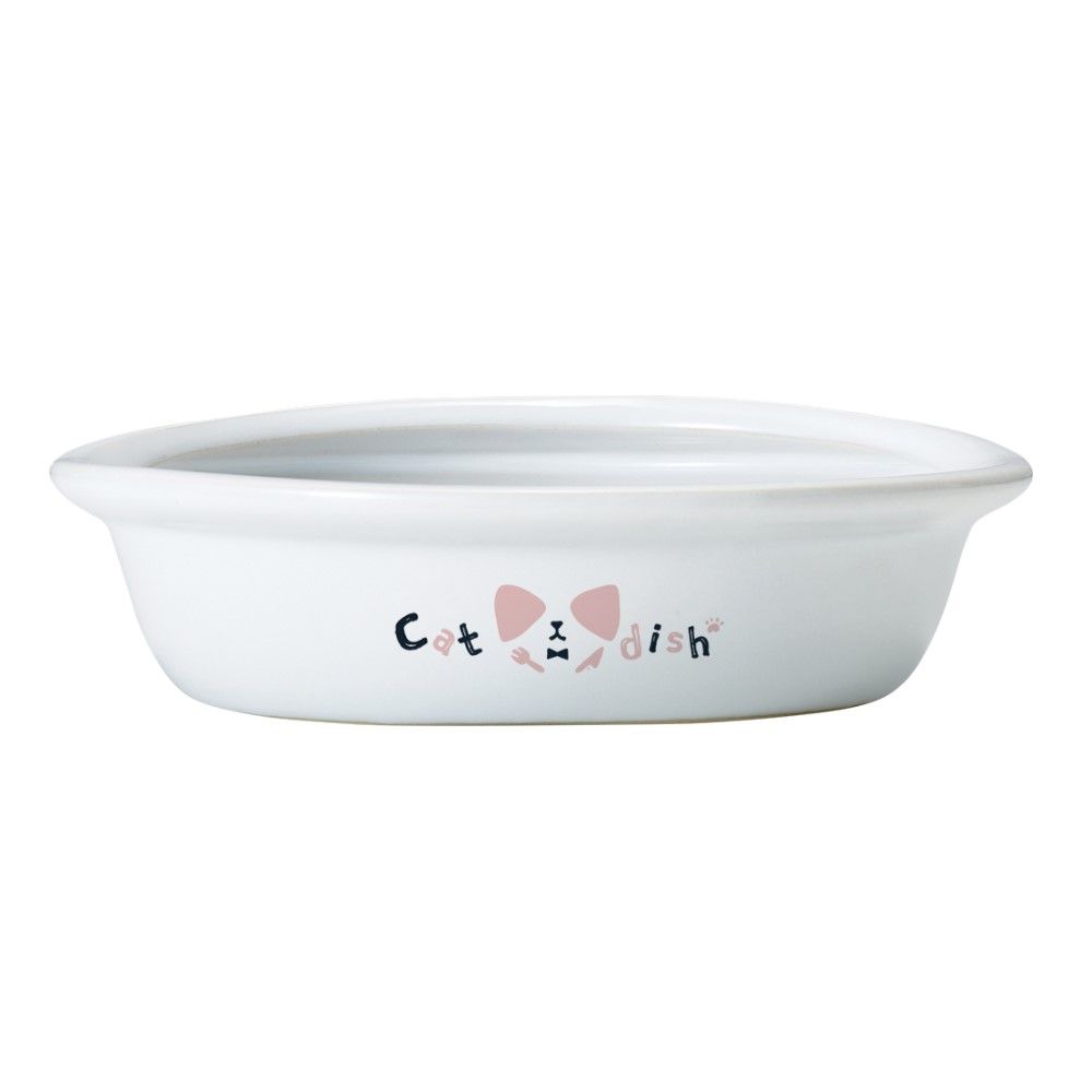 こぼれにくい陶製食器にゃんこ用