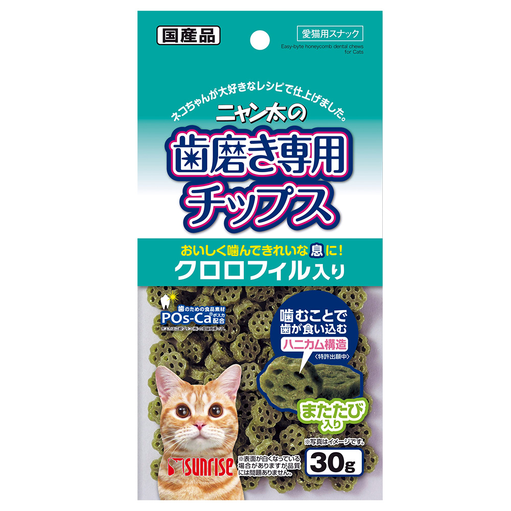 ニャン太の歯磨き専用チップス<br>クロロフィル入り