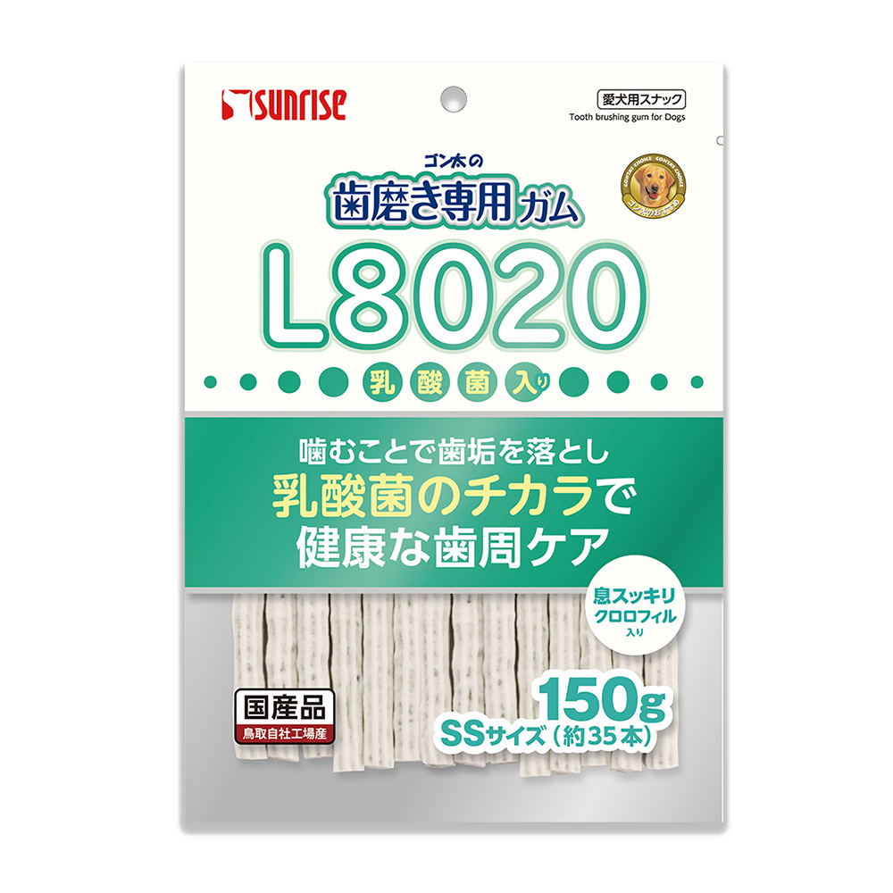 ゴン太の歯磨き専用ガムSSサイズ L8020乳酸菌入り　クロロフィル入り