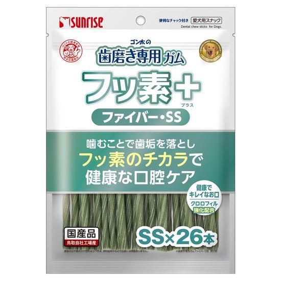 ゴン太の歯磨き専用ガム<br>フッ素プラス　ファイバーSSサイズ<br>クロロフィル入り