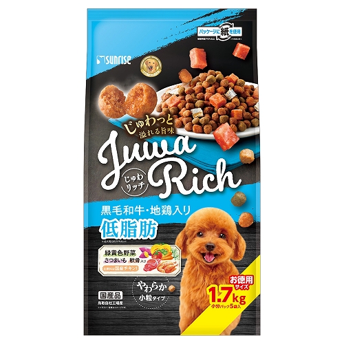 じゅわリッチ<br> 黒毛和牛・地鶏入り　低脂肪